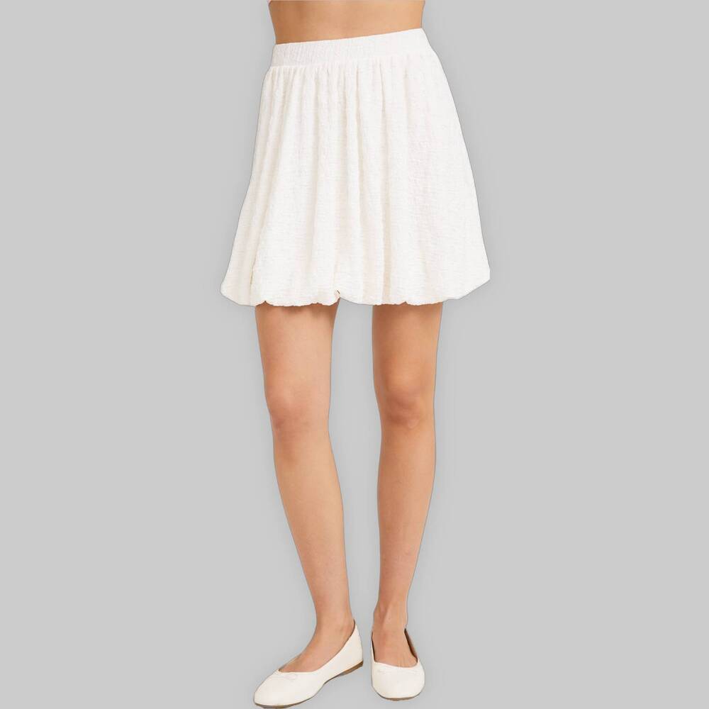 NEW GILLI country flaire mini skirt in white
